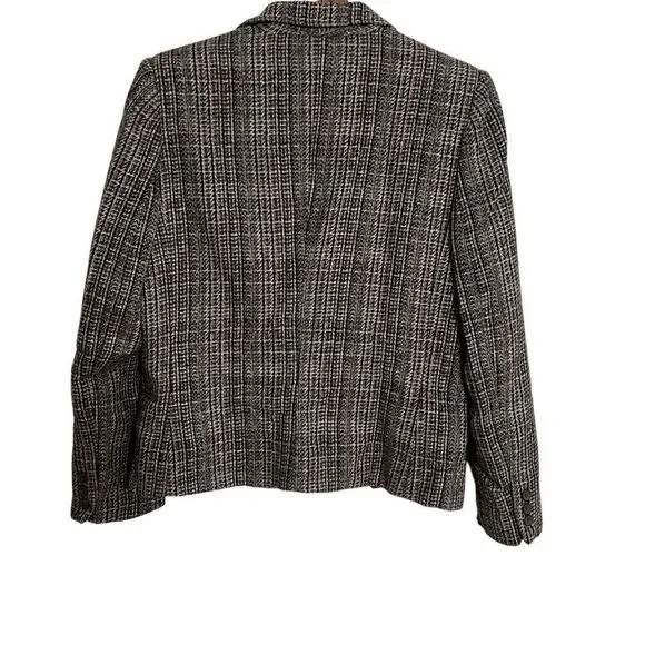 Gloria Vanderbilt Tweed Striped Two-Button Lined Suits Blazer Multicolor Size 12 - Picture 8 of 8